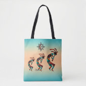 Three Kokopelli Tote Bag Tasche (Vorderseite)
