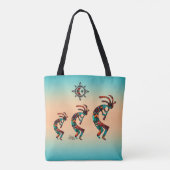 Three Kokopelli Tote Bag Tasche (Rückseite)