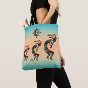 Three Kokopelli Tote Bag Tasche