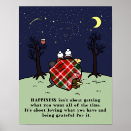 Three Labradors Family und Starry Sky Poster