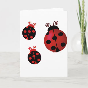 Three Ladybugs Karte