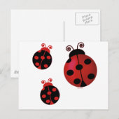 Three Ladybugs Postkarte (Vorne/Hinten)