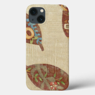 Three Leaves on Linen Texture Background Case-Mate iPhone Hülle