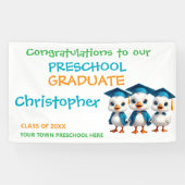 Three Little Geese Preschool Grad Party Banner (Horizontal)