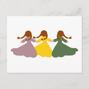 Three Little Girls postcard Postkarte