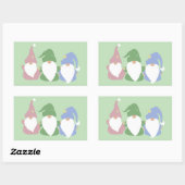 Three Little Gnomes Rechteckiger Aufkleber (Blatt)