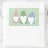 Three Little Gnomes Rechteckiger Aufkleber (Tasche)