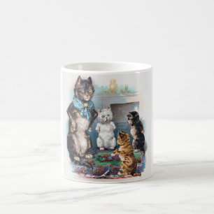 Three Little Kittens and Mother, Louis Wain Kaffeetasse