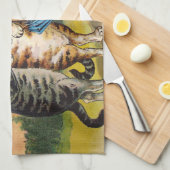 Three Little Kittens Mutter Gänsevorführung Geschirrtuch (Viertel Falte)