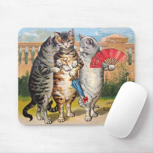Three Little Kittens Mutter Gänsevorführung Mousepad (Mit Mouse)