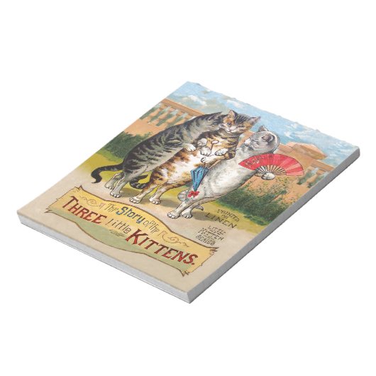 Three Little Kittens Mutter Gänsevorführung Notizblock (Rotiert)