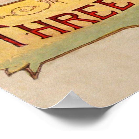 Three Little Kittens Mutter Gänsevorführung Poster (Ecke)