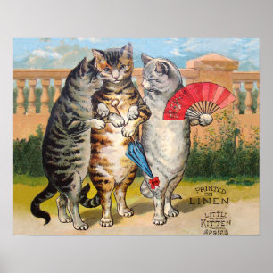 Three Little Kittens Mutter Gänsevorführung Poster