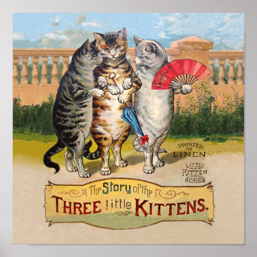 Three Little Kittens Mutter Gänsevorführung Poster (Vorne)