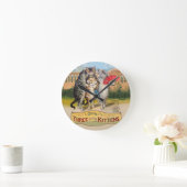 Three Little Kittens Mutter Gänsevorführung Runde Wanduhr (Zuhause)