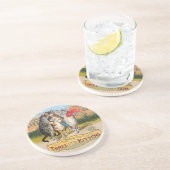 Three Little Kittens Mutter Gänsevorführung Sandstein Untersetzer (Seite)