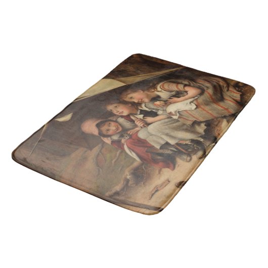 Three Little Kittens (von Joseph Clark) Badematte (Schrägansicht)