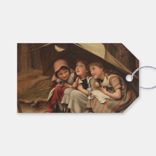 Three Little Kittens (von Joseph Clark) Geschenkanhänger (Vorderseite (Horizontal))