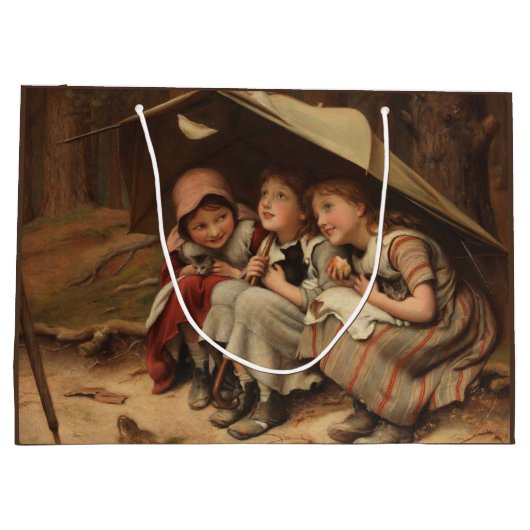 Three Little Kittens (von Joseph Clark) Große Geschenktüte (Rückseite)