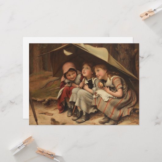 Three Little Kittens (von Joseph Clark) Karte (Vorderseite/Rückseite Beispiel)