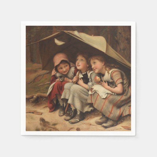 Three Little Kittens (von Joseph Clark) Serviette (Vorderseite)