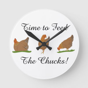 Three Little Ladies Hen Clock Runde Wanduhr