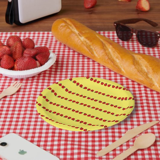 Three Little Ladybugs - 7" Rundpapierplatte Pappteller (Picknick)