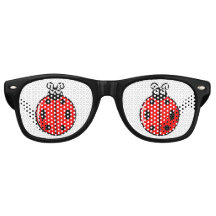 Three Little Ladybugs - Adult Retro Party Shades