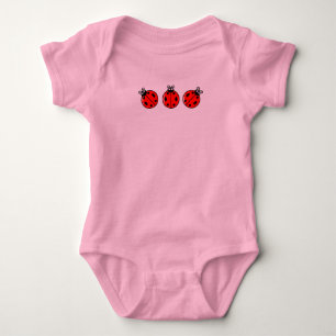 Three Little Ladybugs - Baby Jersey Bodysuit Strampler