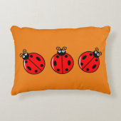 Three Little Ladybugs - Brushed Polyester Dekokissen (Vorderseite)