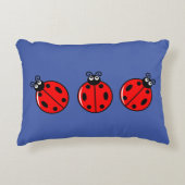 Three Little Ladybugs - Brushed Polyester Dekokissen (Vorderseite)