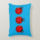Three Little Ladybugs - Brushed Polyester Dekokissen (Vorderseite(Vertikal))