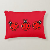 Three Little Ladybugs - Brushed Polyester Dekokissen (Vorderseite)