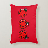 Three Little Ladybugs - Brushed Polyester Dekokissen (Vorderseite(Vertikal))