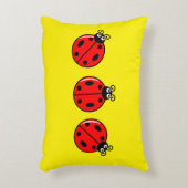 Three Little Ladybugs - Brushed Polyester Dekokissen (Vorderseite(Vertikal))