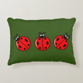 Three Little Ladybugs - Brushed Polyester Dekokissen (Vorderseite)