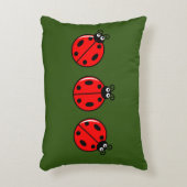 Three Little Ladybugs - Brushed Polyester Dekokissen (Vorderseite(Vertikal))
