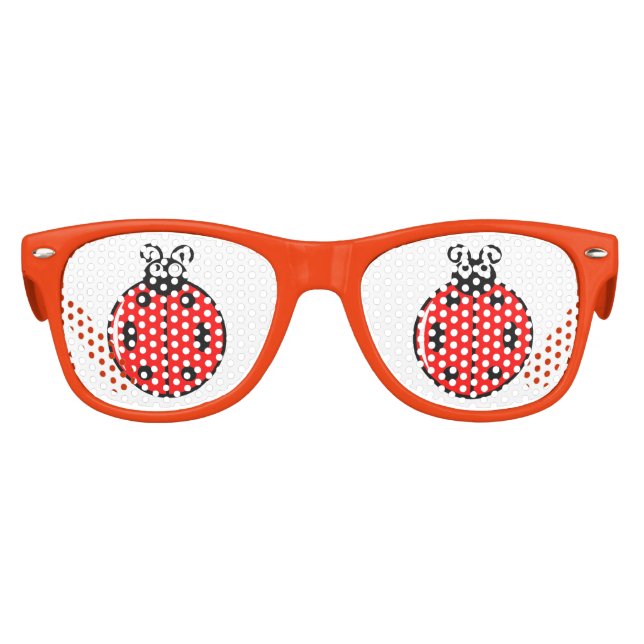 Three Little Ladybugs - Kids Retro Party Shades Partybrille (Vorderseite)