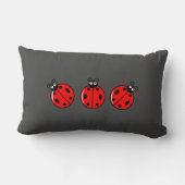 Three Little Ladybugs - Lumbar Pillow 13" x 21" Lendenkissen (Rückseite)