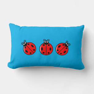 Three Little Ladybugs - Lumbar Pillow 13" x 21" Lendenkissen
