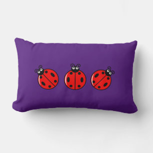 Three Little Ladybugs - Lumbar Pillow 13" x 21" Lendenkissen