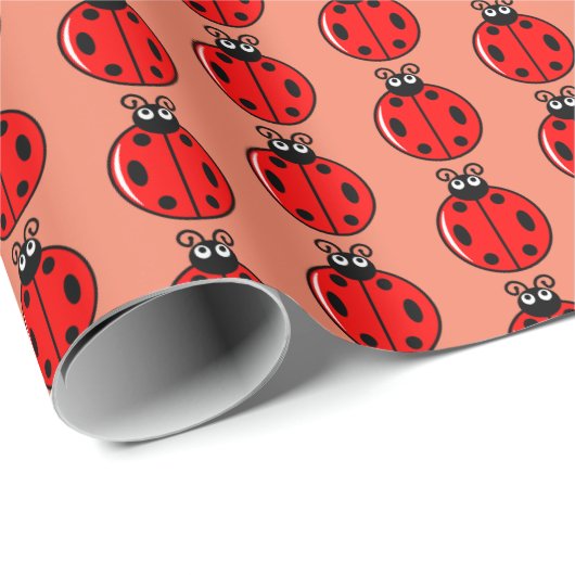 Three Little Ladybugs - Matte Wrapping Paper Geschenkpapier (Rolleneckpunkt)