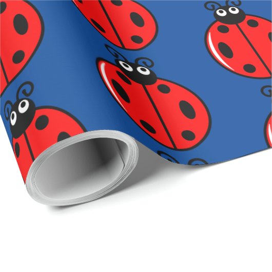 Three Little Ladybugs - Matte Wrapping Paper Geschenkpapier (Rolleneckpunkt)