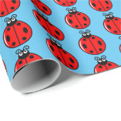 Three Little Ladybugs - Matte Wrapping Paper Geschenkpapier (Rolleneckpunkt)