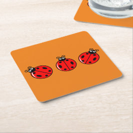 Three Little Ladybugs - Paper Untersetzer