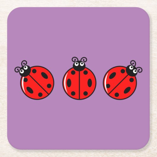 Three Little Ladybugs - Paper Untersetzer (Vorderseite)