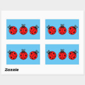 Three Little Ladybugs - Rectangle Stickers (Blatt)
