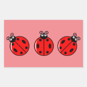 Three Little Ladybugs - Rectangle Stickers (Vorderseite)