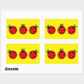 Three Little Ladybugs - Rectangle Stickers (Blatt)