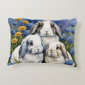 Three Little Lop Bunnies Dekokissen (Rückseite)